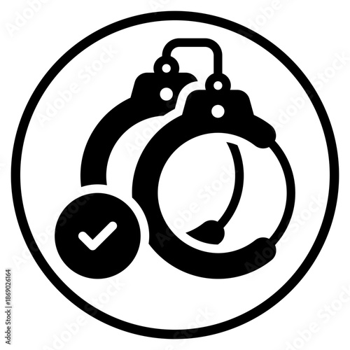 handcuffs glyph icon