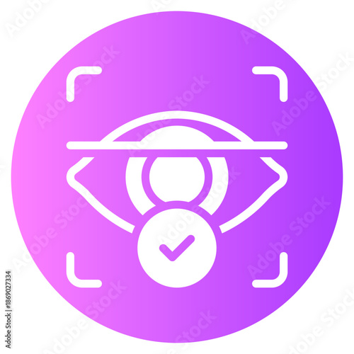 eye scan gradient icon