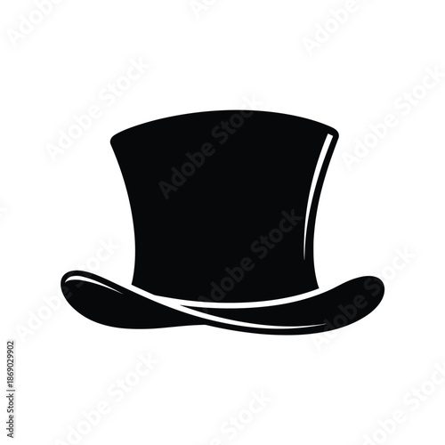 Classic top hat isolated on white background, Vector, illustration
