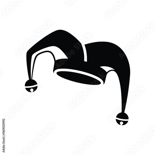 Jester hat with bells isolated on white background, Vector, illustration