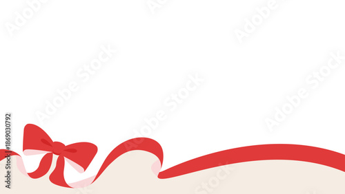 リボンのデコレーションフレーム、背景、16:9サイズ