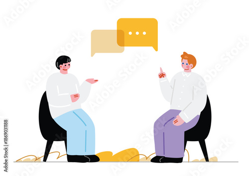 マンツーマン英会話レッスンのイラスト