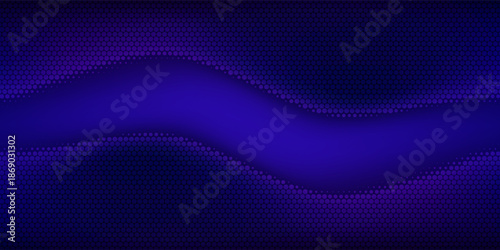halftone gradient pattern graphic background. black dotted on blurred violet, purple, blue gradient background. pop Art blue pink halftone, comics Background.