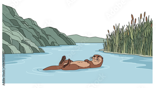 Woman Relaxing on Back in Water.