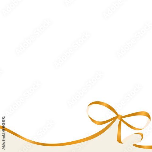 リボンのデコレーションフレーム、背景、正方形サイズ