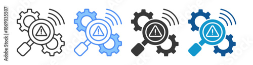Intrusion Icon Set Vector Collection Isolated In Black And White