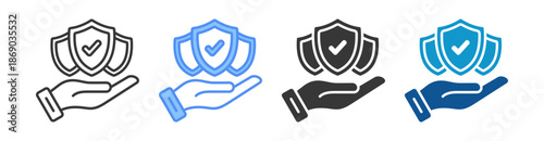 Safe Icon Set Vector Collection Isolated In Black And White