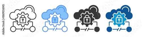 Security Icon Set Vector Collection Isolated In Black And White