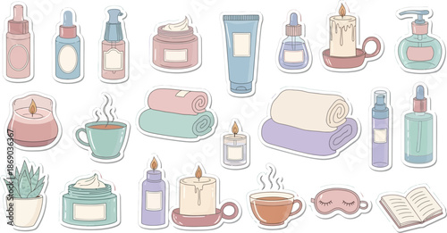 Relaxing self-care items for a calming routine