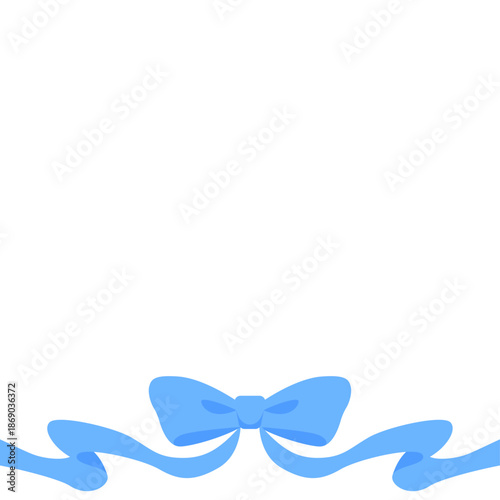 リボンのデコレーションフレーム、背景、正方形サイズ