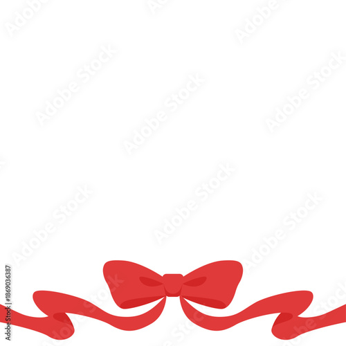 リボンのデコレーションフレーム、背景、正方形サイズ