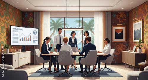 group of people in a conference room