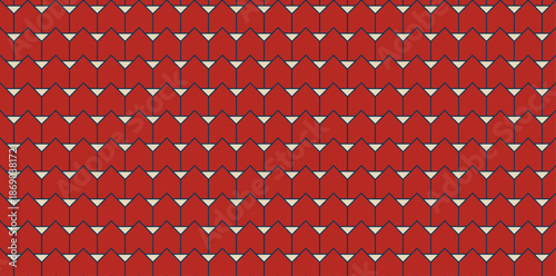 Seamless Mid-Century Modern Geometric Tile Pattern. Pinwheel Swirl texture. Retro wave motif. Ideal for wallpaper, textile and fabric, packaging, wrapping paper, stationery, branding, interior.