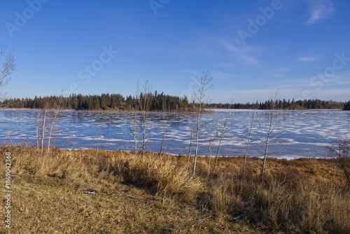 Astotin Lake Freezing in Autumn
