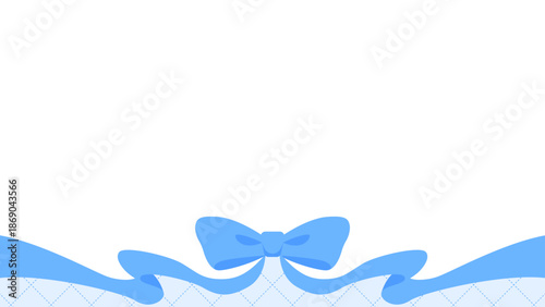 リボンのデコレーションフレーム、背景、斜め格子のパターン、16:9 サイズ