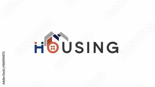 Housing logo with stylized house icon and text.