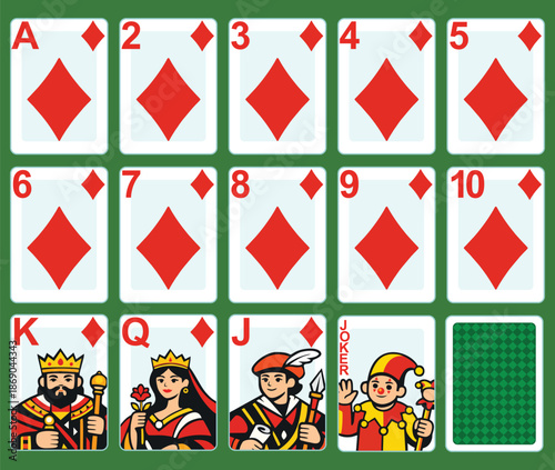 Diamond Blackjack Solitaire Poker Playing Card Set Pack