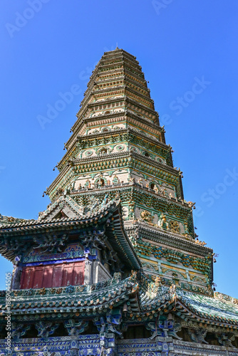 Feihong Pagoda of Guangsheng Temple in Hongtong County, Linfen City, Shanxi Province, China