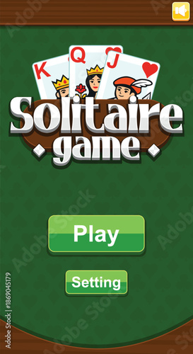 Video Game Menu UI Solitaire Poker Playing Card Set Pack