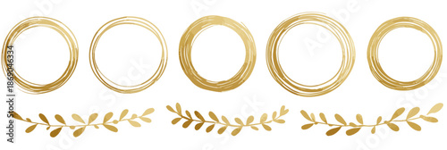 Transparente, handgezeichnete Goldrahmen und elegante Blätter als vielseitige Dekorelemente für festliche Anlässe und luxuriöses Design.