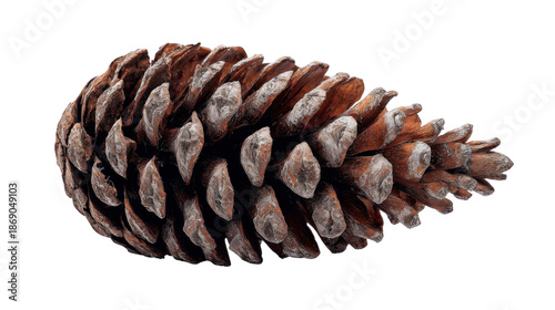 Pine cone isolated against a transparent backdrop, symbolizing forest growth, natural beauty, and seasonal decor