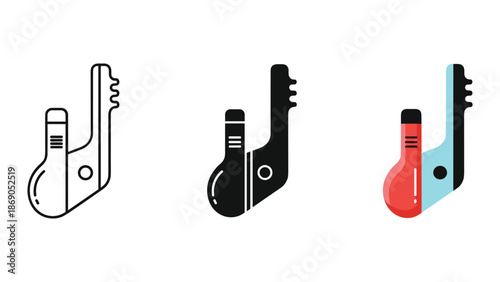 Shoe horn icon set