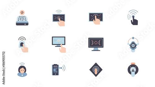 Collection of Modern Digital Device Icons.