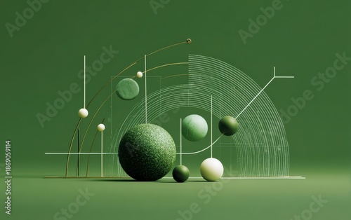 Abstract Composition with Geometric Shapes and Colors