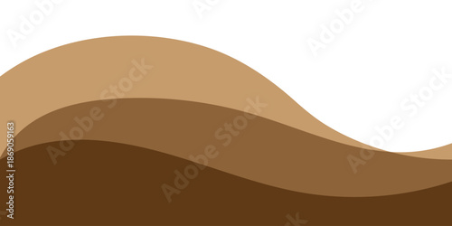 abstract creative brown wave layer vector background design.