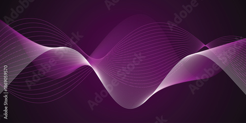 abstract creative futuristic technology thin wave line modern background design.