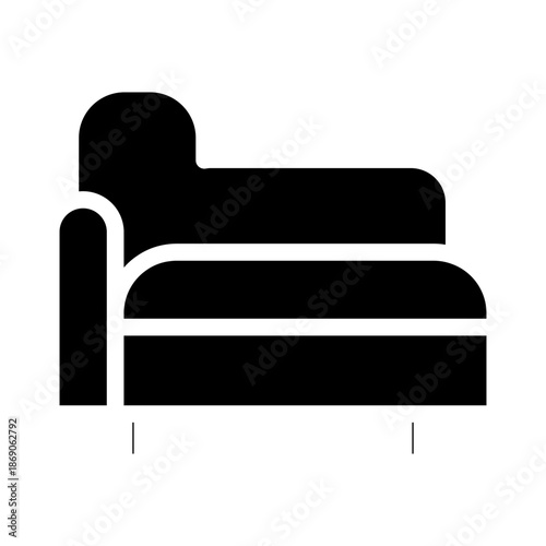 chaise longue glyph icon