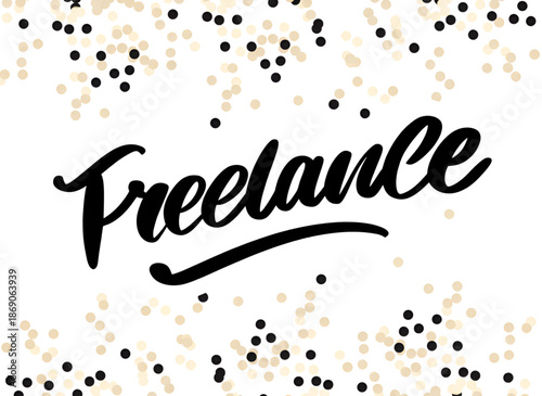 Freelance Hand Lettering with Golden ConfettiSpectraGAN Vector