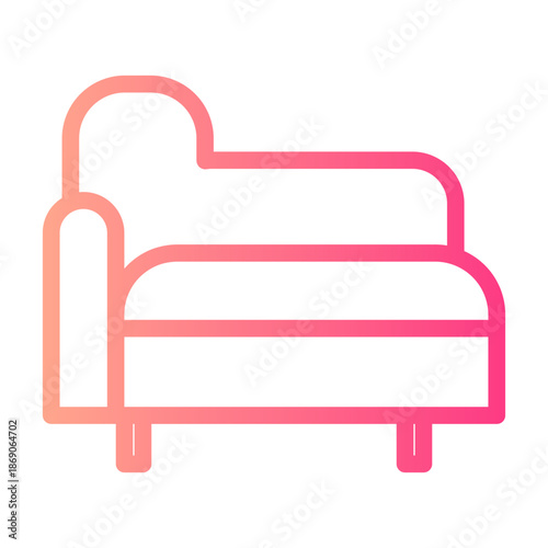 chaise longue gradient icon