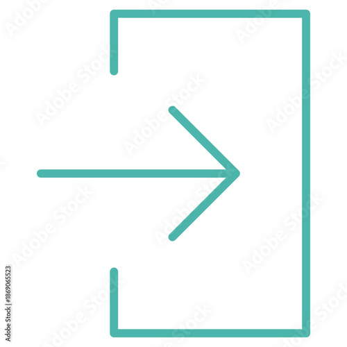 Flat Colored Login Icon for Security Access