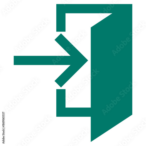 Flat Colored Login Icon for Security Access