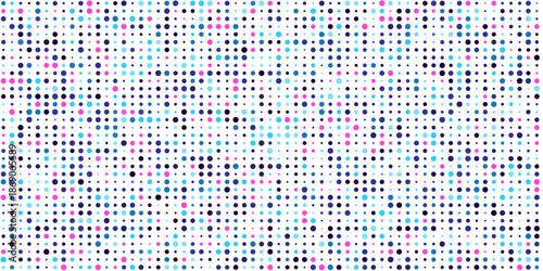 Colorful pixel noise background with vibrant blue, pink, and purple dots