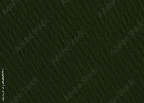 Dark olive green textured fabric background with subtle diagonal lines