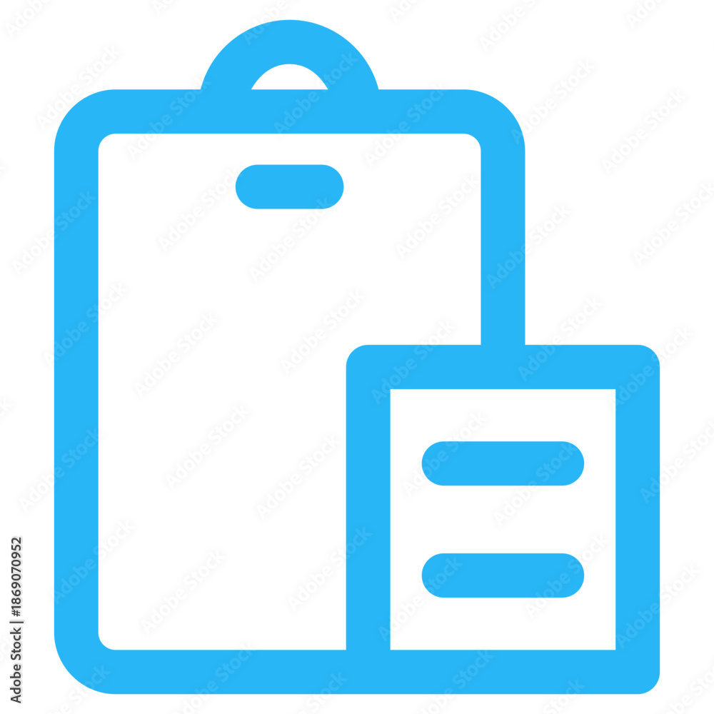 Fototapeta premium Flat Colored Paste Icon for File Duplication