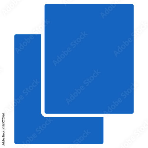 Flat Colored Copy Icon for File Duplication