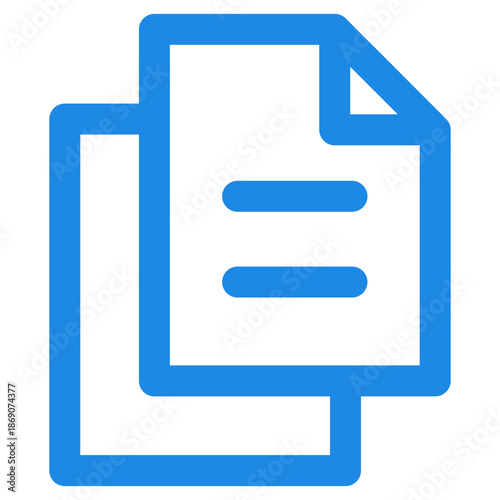 Flat Colored Copy Icon for File Duplication