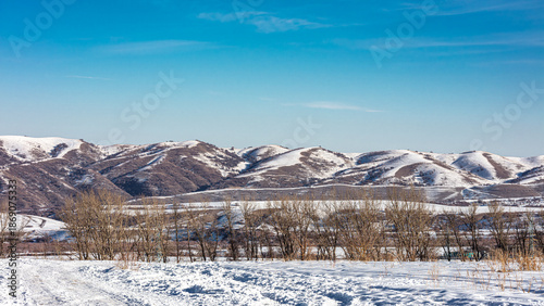 winter landscape in the mountains