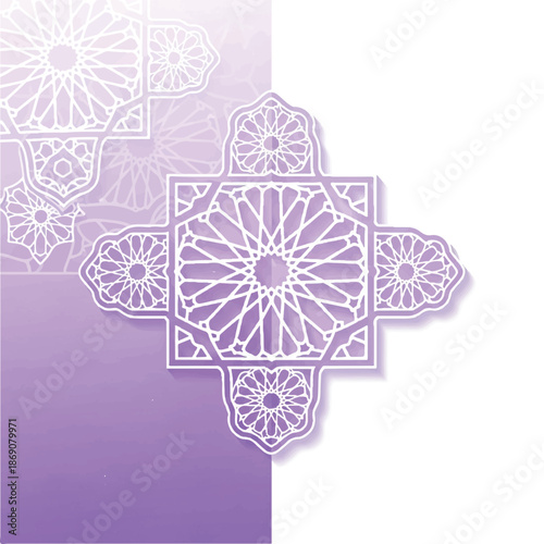 Intricate White Floral Pattern Design Element.
