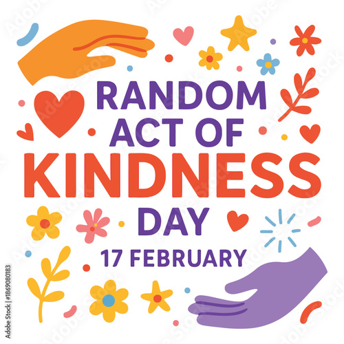 Random Act of Kindness Day Vector Banner and Social Media Template – February 17