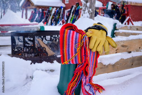 Colorful traditional Quebecois 