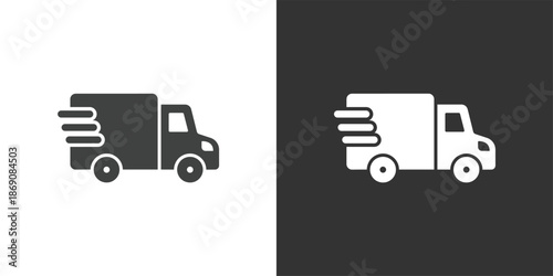 Fast Shipping icon. Solid glyph series icon