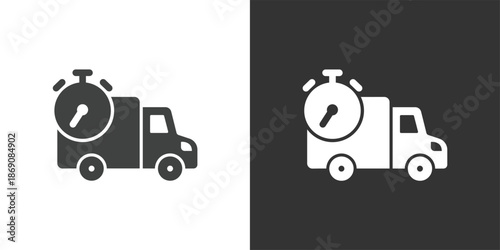 Delivery Time Estimation icon. Solid glyph series icon
