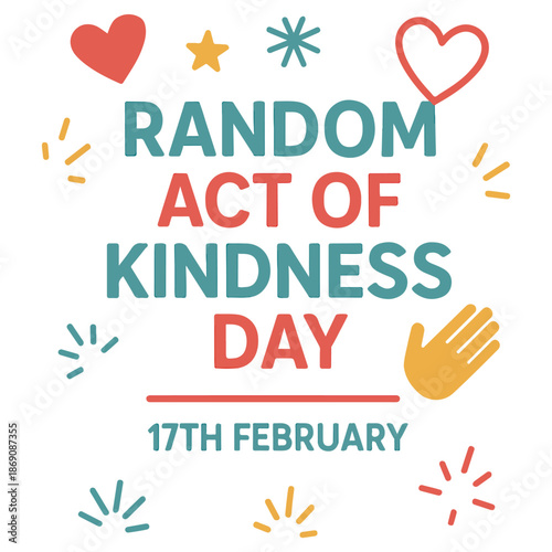 Random Act of Kindness Day Vector Banner and Social Media Template – February 17