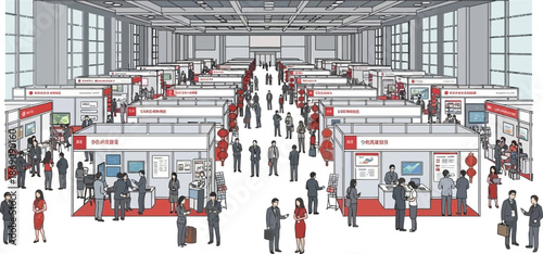 Crowded airport terminal with travelers and luggage in a modern travel hub
