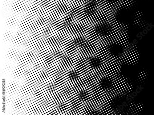 Halftone dots distressed style background featuring black and white comic pattern texture ideal for retro inspired graphic design posters editorial layouts and pop art visuals