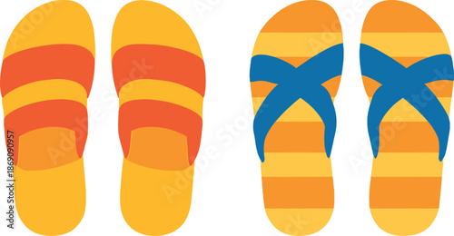 Pair of Colorful Flip Flops